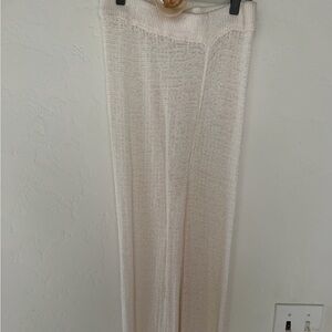Shade & Shore Cream Wide Leg swim coverup Pants